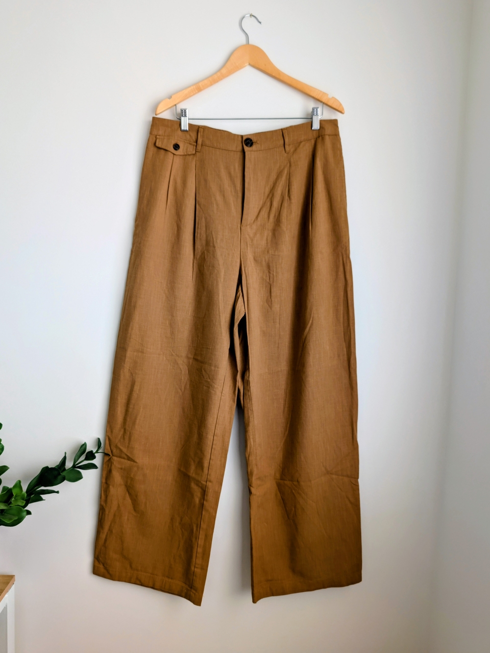 a new day Mustard Wide-Leg Women's Trousers